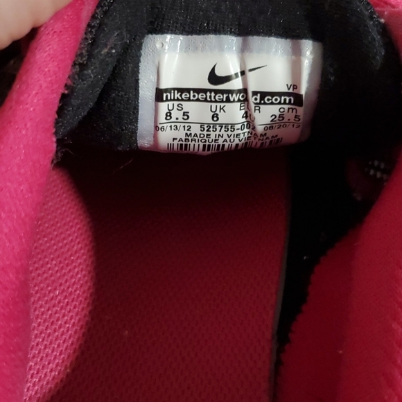 Nike Air Black Pink Sneakers Size 8.5 - Picture 5 of 8